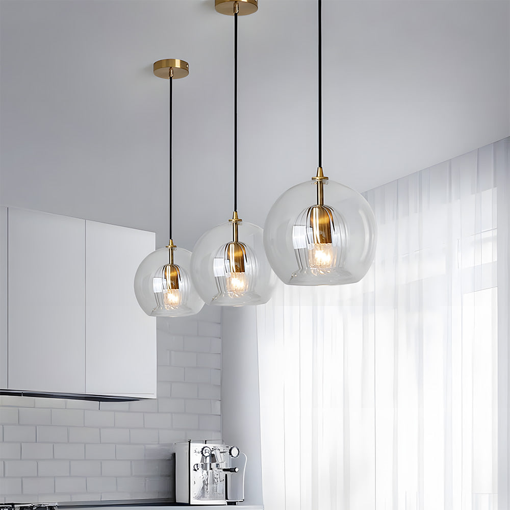 Lampsmodern-UK Nordic Modern Spherical Glass Pendant Light 1-Light