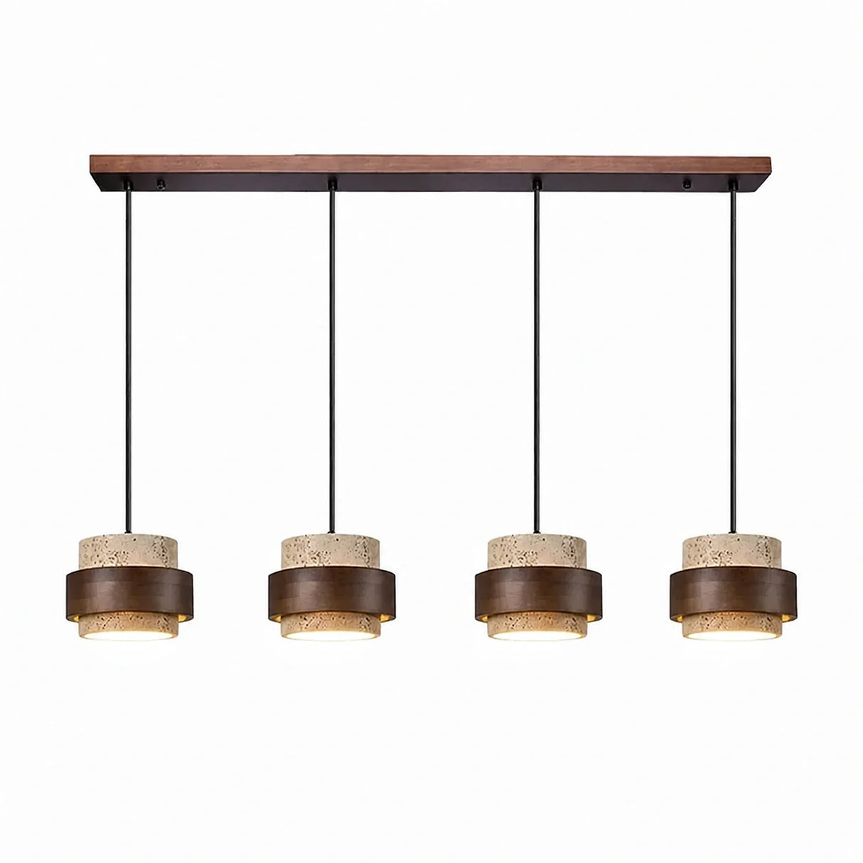 Orvina Travertine Cylinder Pendant Light Modern Japandi Minimalist