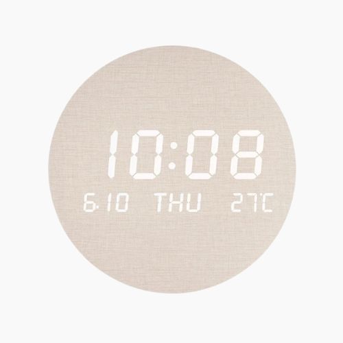 LED Digital Wall Clock with Time-Temperature-Date Display for Home or Office Use