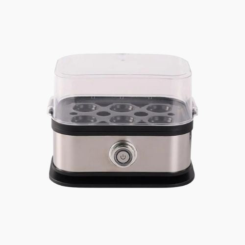 Egg Boiler 200W Space-Saving Steamer for Fast Automatic Cooking of 6 Eggs