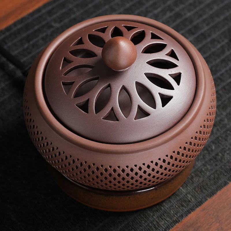 Purple Sand Timed Sandalwood Electronic Incense Burner with Night Light