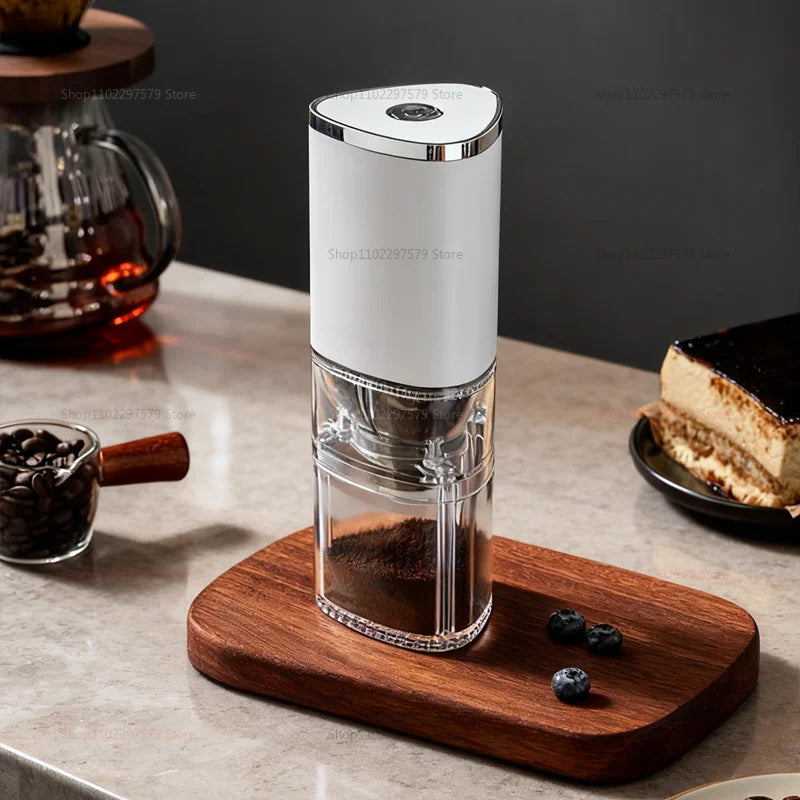 Rechargeable Portable Electric Coffee Grinder with Ceramic Burrs USB