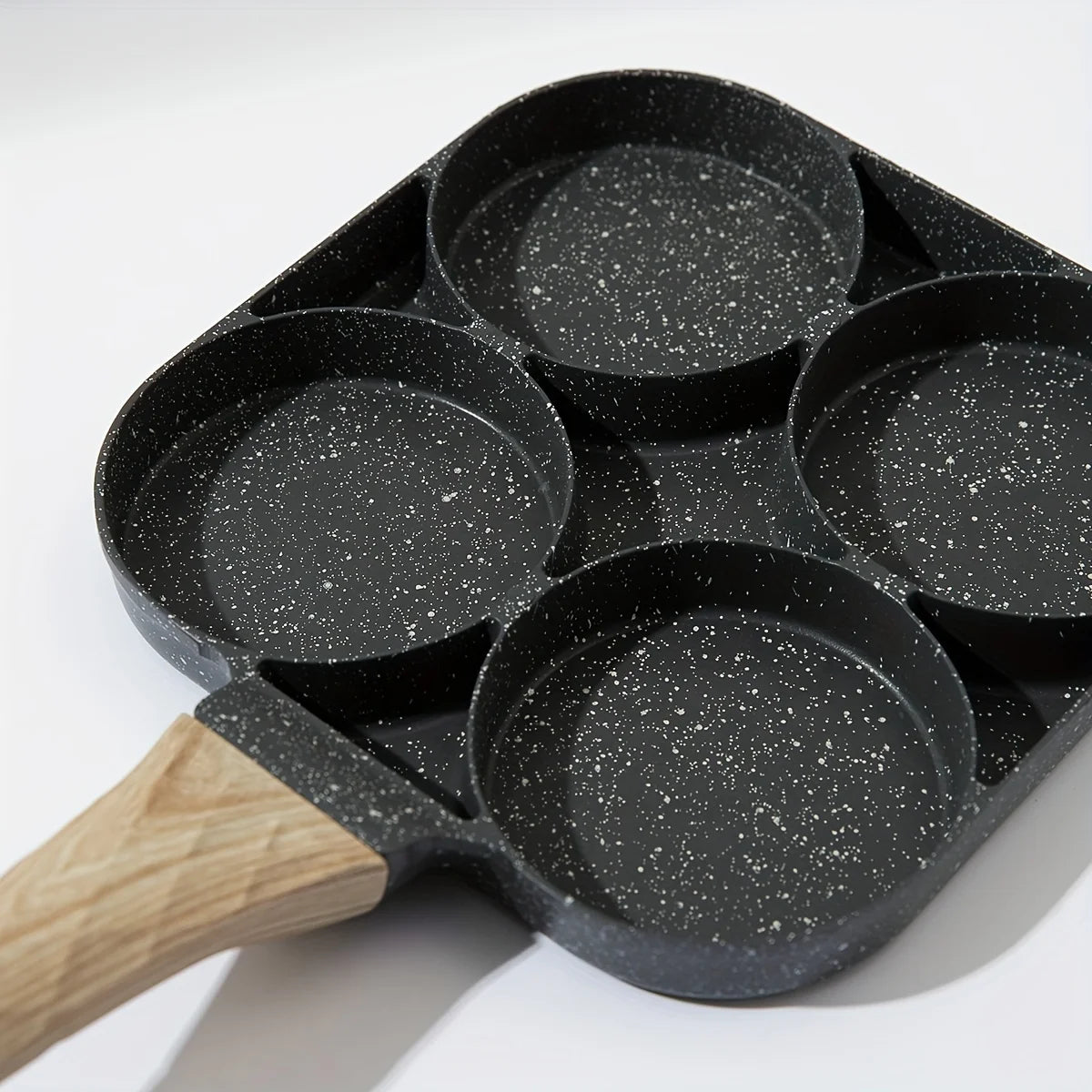 4-Hole Nonstick Maifan Stone Omelette Pan for Quick Family Breakfasts