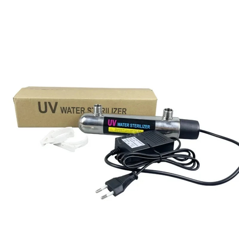 12W Stainless Steel UV Water Sterilizer Faucet-Mounted Disinfection Lamp