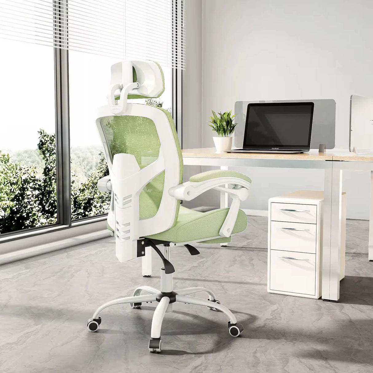 Ergonomic High-Back Mesh Reclining Office Gaming Chair with Footrest