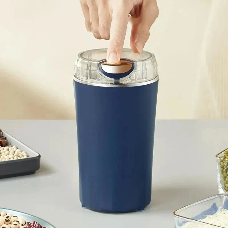 Compact Electric Coffee Grinder Stainless Steel Blade Mill for Kitchen