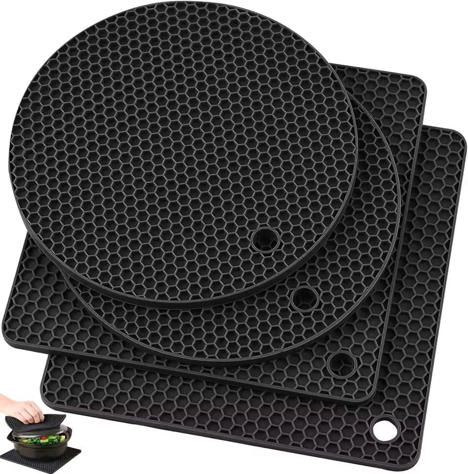 Silicone Thermal Pad - Heat-Resistant Multipurpose Mats for Kitchen and Microwave
