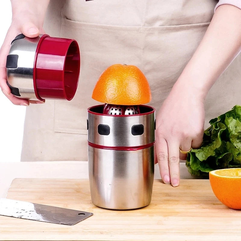 Portable Stainless Steel Manual Citrus Juicer High-Yield Squeezer