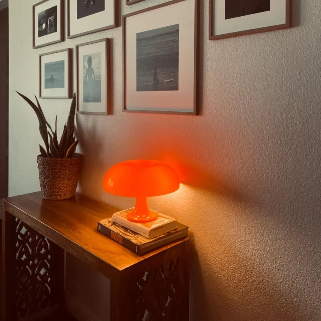 Elenorra Lucente Mushroom Table Lamp Retro Italian Design 7.8in