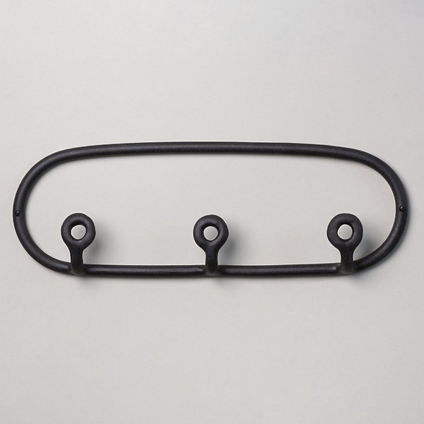 Handmade Ceramic Trio Wall Coat Rack with Three Rounded Hooks