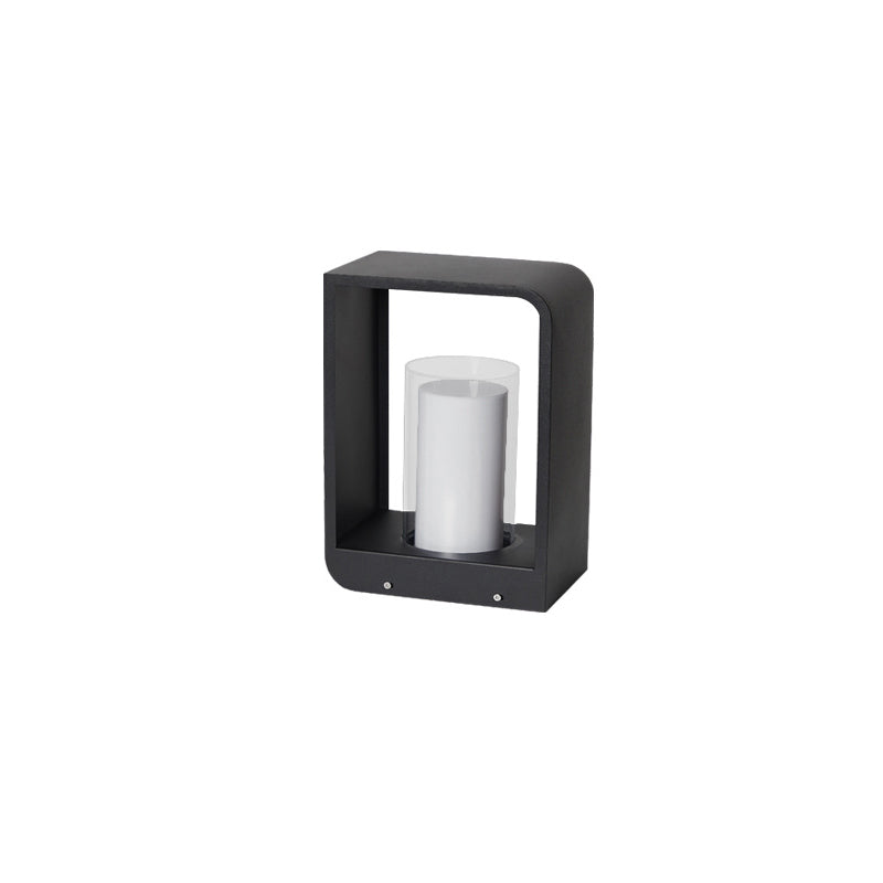 Modern Minimalist Landscape Lawn Light Stainless Steel Acrylic Square LED