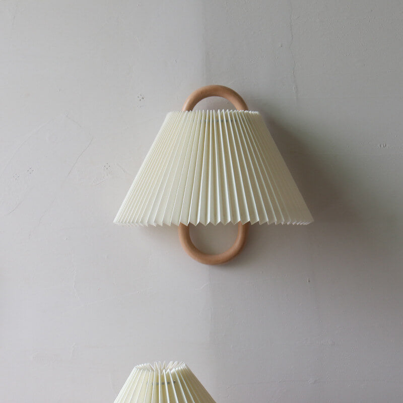 Fabric shade wall sconce colour option on a white background