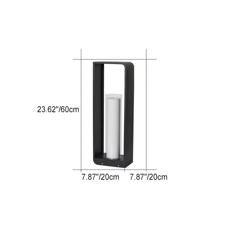Modern Minimalist Landscape Lawn Light Stainless Steel Acrylic Square LED