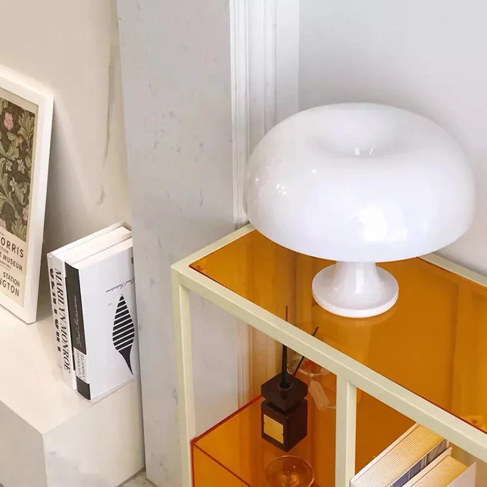 Elenorra Lucente Mushroom Table Lamp Retro Italian Design 7.8in