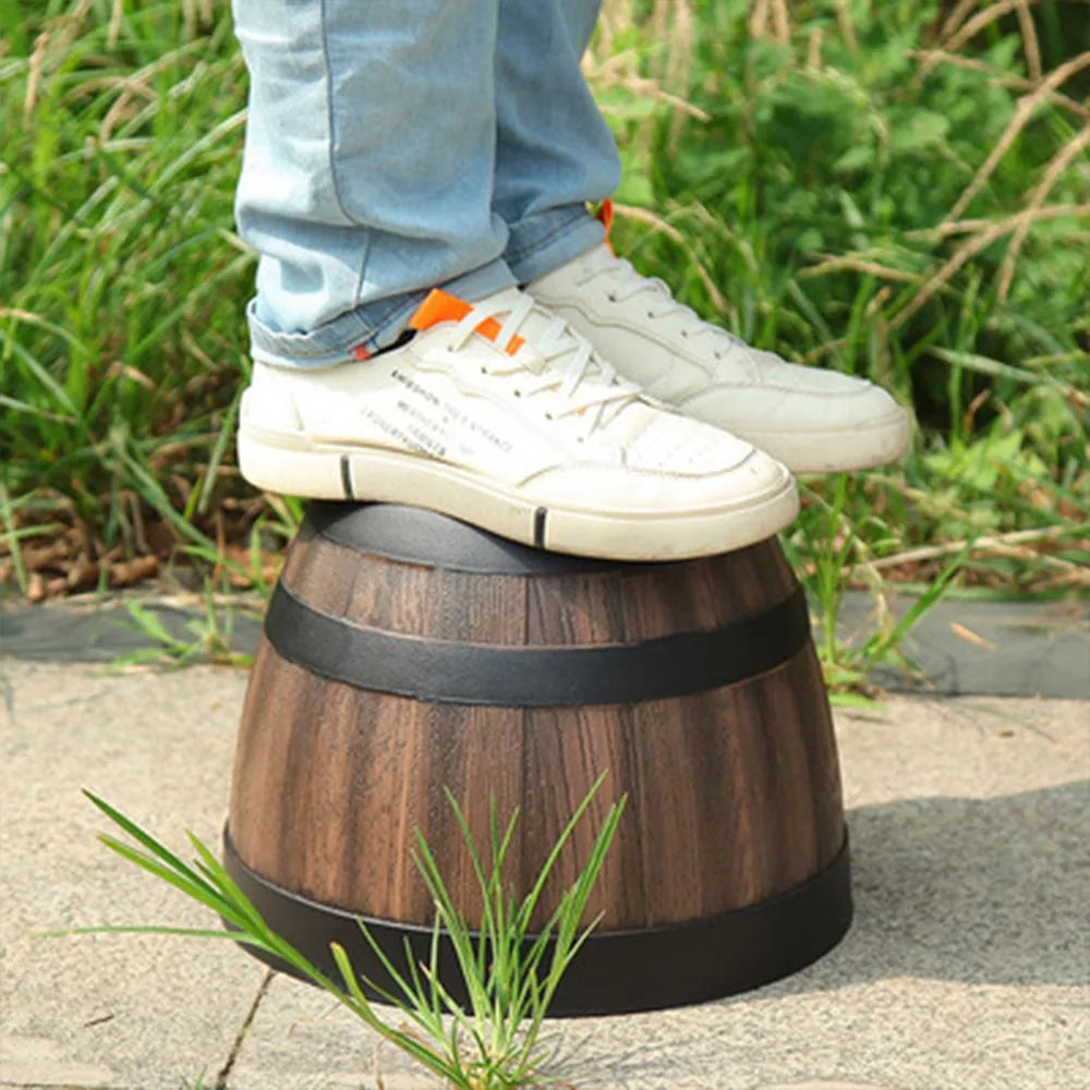 Large Retro Whiskey Barrel Planter Resin Pot with Drainage