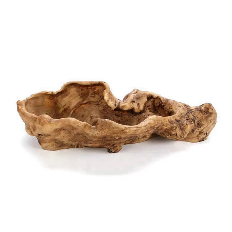 Resin Driftwood Tree Stump Planter Rustic Succulent Pot Indoor Outdoor