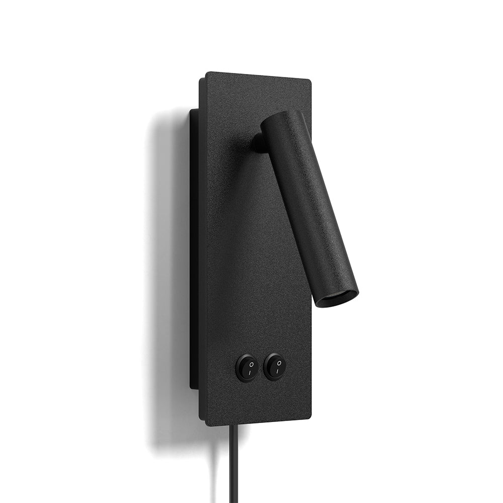 Wall light spotlight extended forward for aimed page lighting