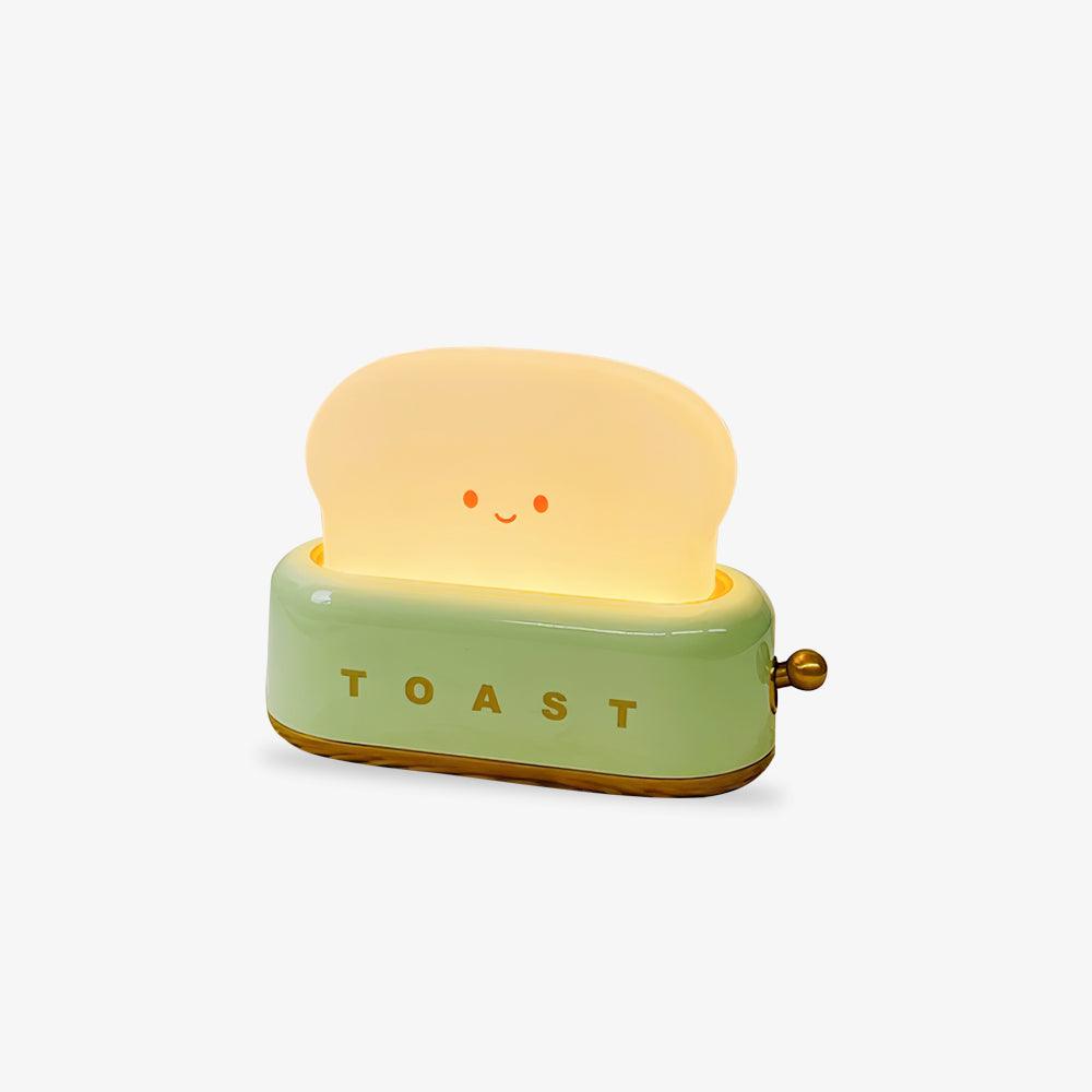 Retro toaster rechargeable table lamp with glowing toast shade