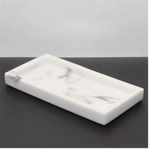Marble Resin Jewelry and Bathroom Storage Tray for Countertops