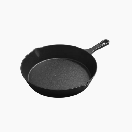 Cast Iron Nonstick Frying Pan with Teardrop Handle, Oven-Safe