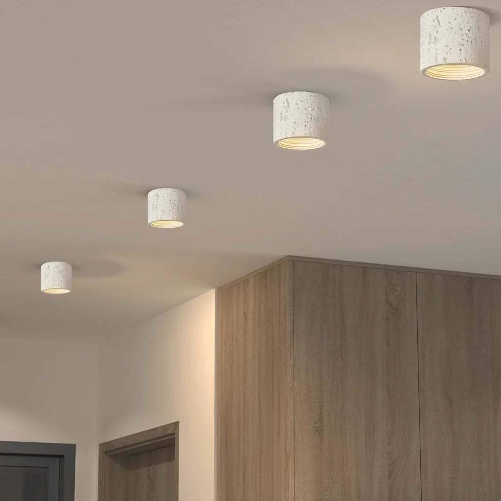 Vaelis Wabi-Sabi Cylindrical Ceiling Lamp Composite Integrated LED Surface-Mount
