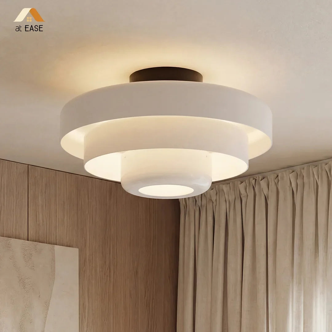 Vanesly Bauhaus Three-Tier Round Macaron Ceiling Light Modern Fixture
