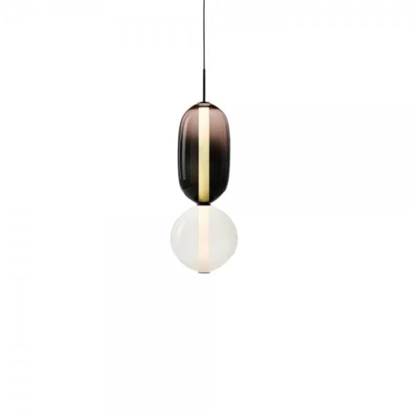 Colorful Glass Pendant Light - Modern Stacked LED Fixture