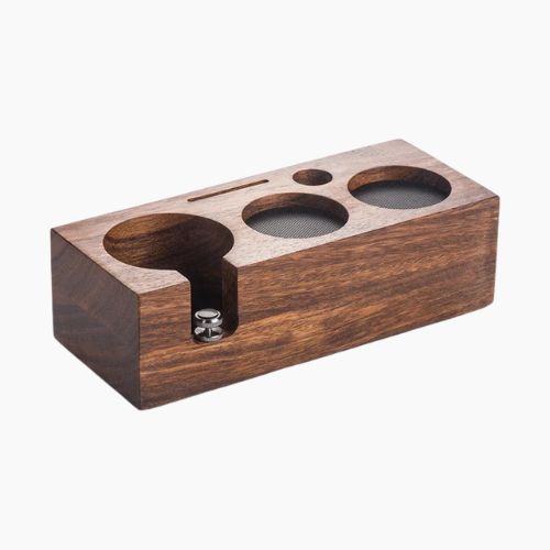 Premium Wooden Coffee Tamper Mat Stand for 51‑58mm Barista Tools