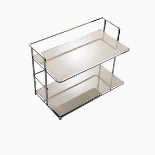 Desktop Storage Rack - Double-Layer Acrylic Organizer for Kitchen and Office Use