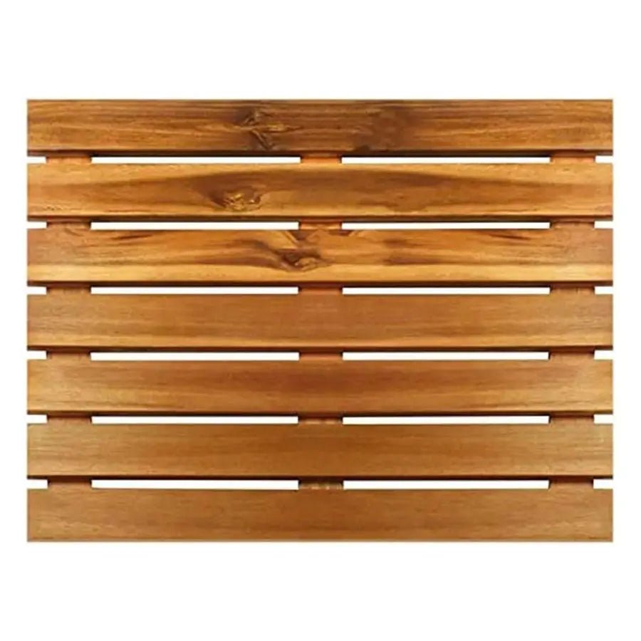 Acacia Wood Bath Mat - Slip - Resistant, Eco - Friendly Bathroom Floor Essential - Wooden Bath Mat - Hurbane Home