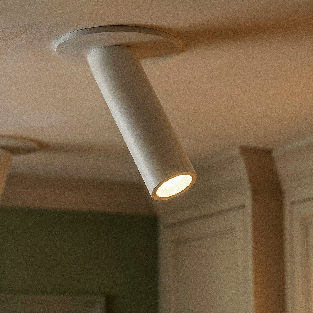 Adjustable tube ceiling spotlight in aluminium colour option view 9