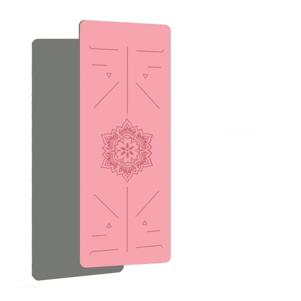 TPE Yoga Mat for Home Fitness - Non-Slip Exercise Mat with Guide Lines