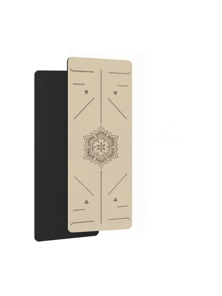 TPE Yoga Mat for Home Fitness - Non-Slip Exercise Mat with Guide Lines