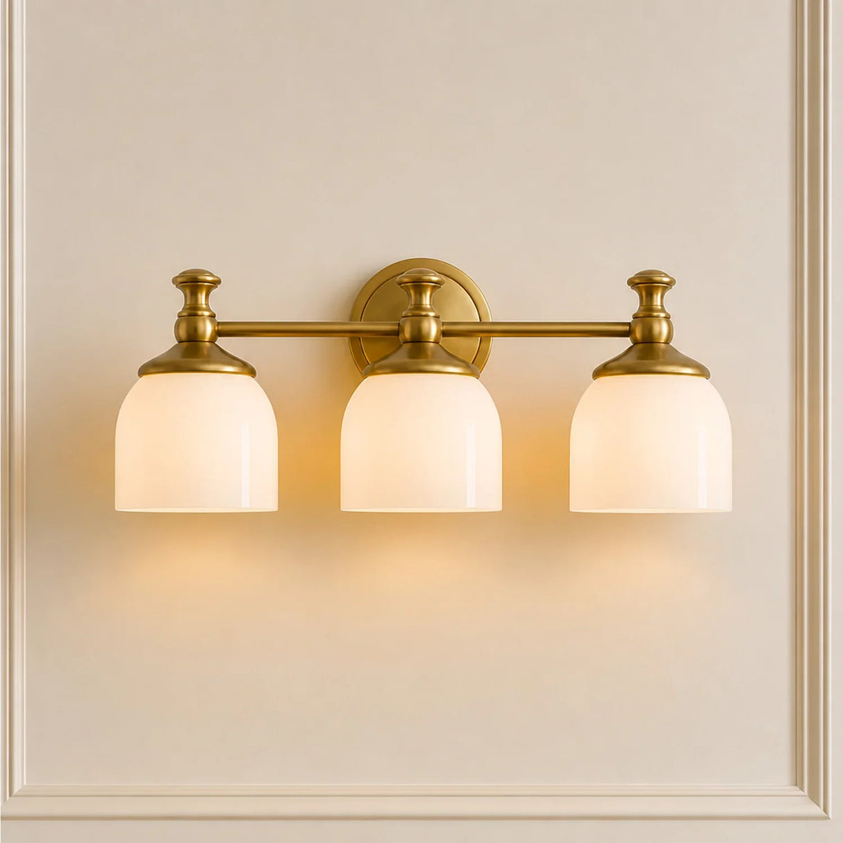 Antique brass milk glass wall sconce supplementary product view 17