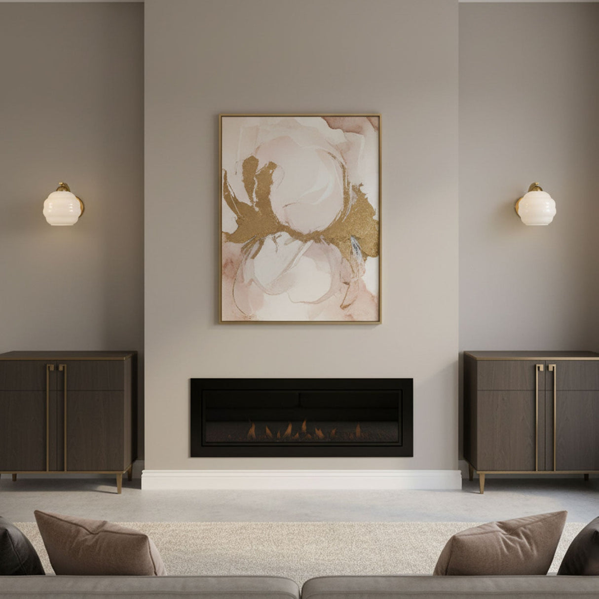 Frosted glass wall sconce with a chrome arm and round plate, view 9