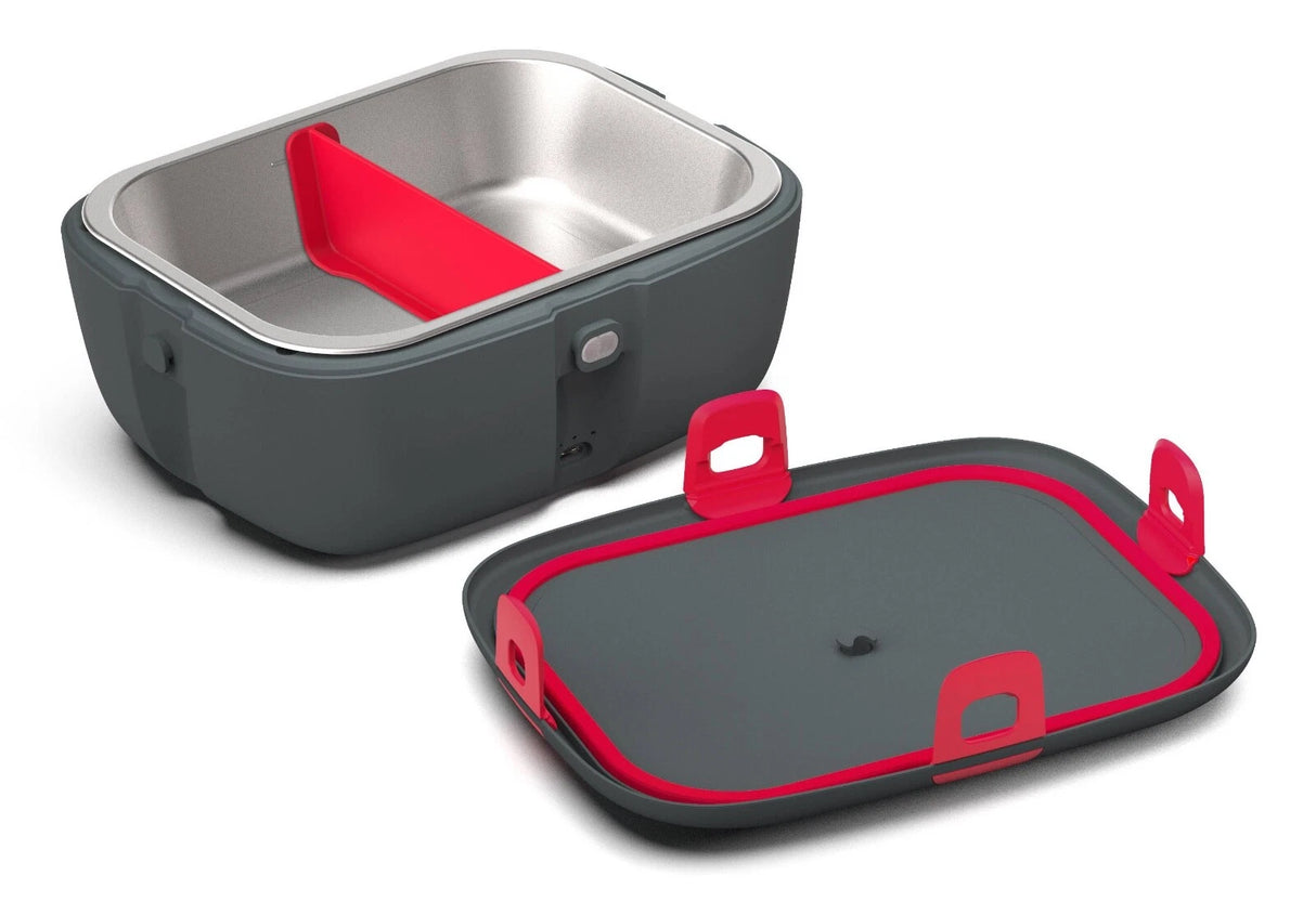 battery powered lunch box warmer with removable stainless bowl