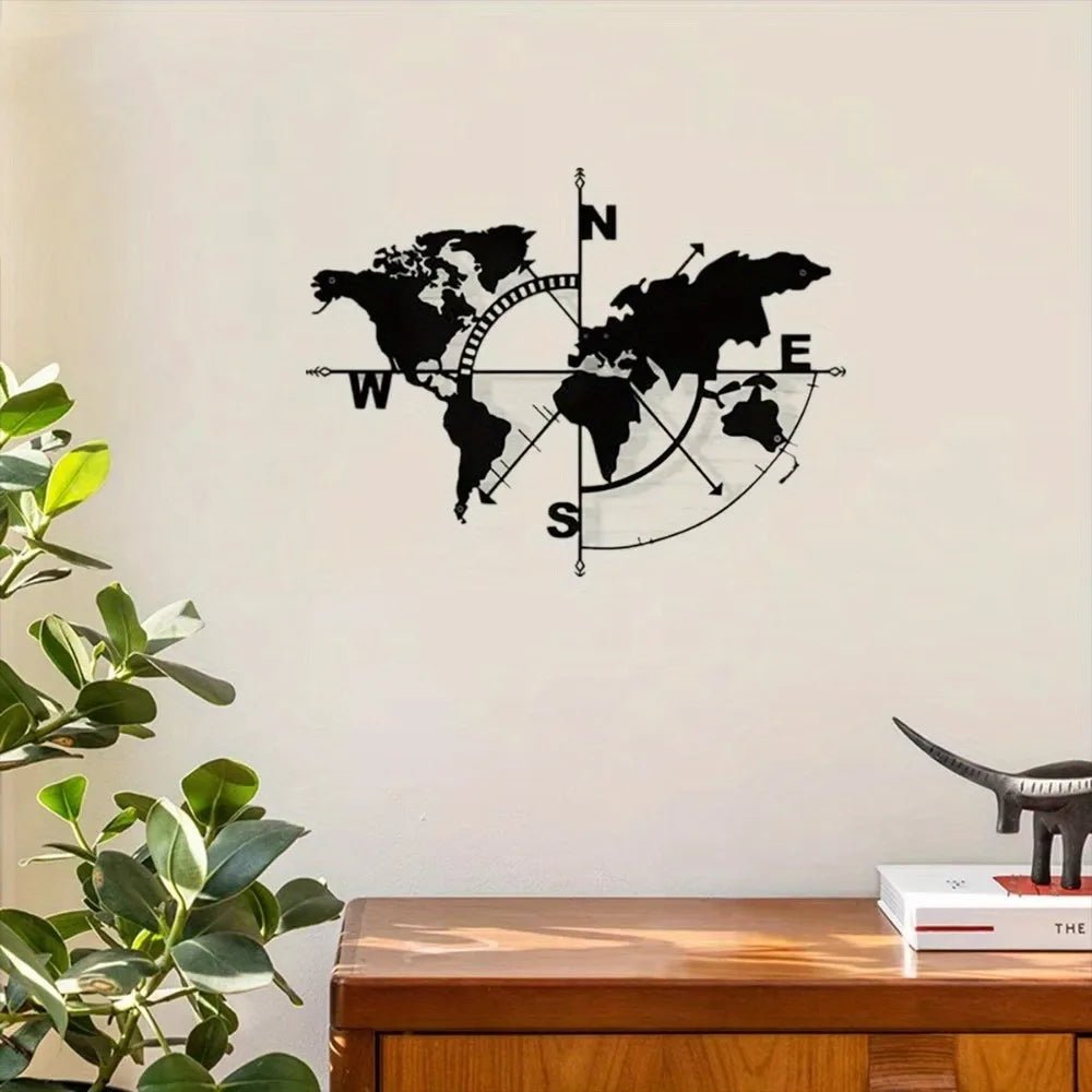 Black Metal Wall Art - Elegant Large Decor for Modern Living Room - black metal wall art - Hurbane Home