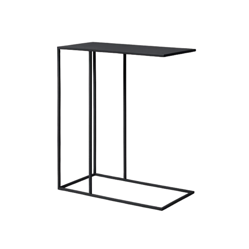 powder coated steel side table durable matte finish table