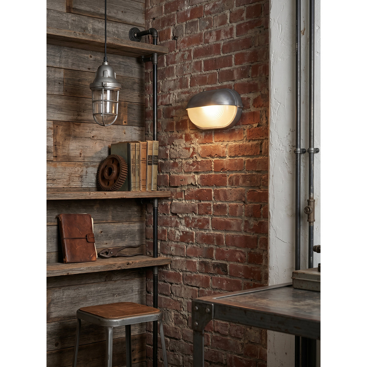Cast aluminium bulkhead outdoor wall lamp close detail view 74