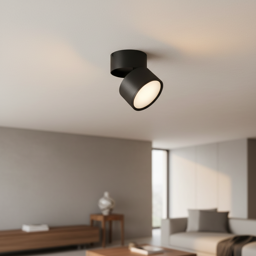 Surface Mount Ceiling Spot Light with 360 Degree Rotating Head
