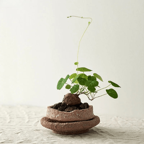 Ceramic Flower Vase – Retro Pottery Rustic Tabletop Decor - Hurbane Home
