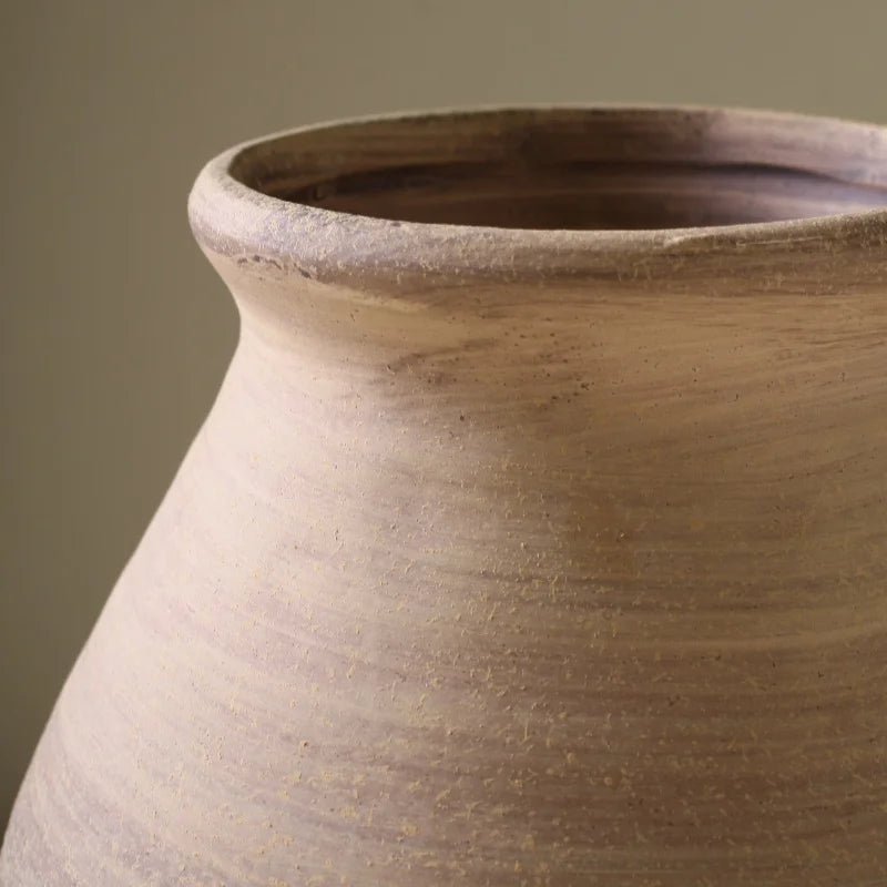 Ceramic Vase – Handmade Rough Clay Pottery Retro Home Decor - Hurbane Home