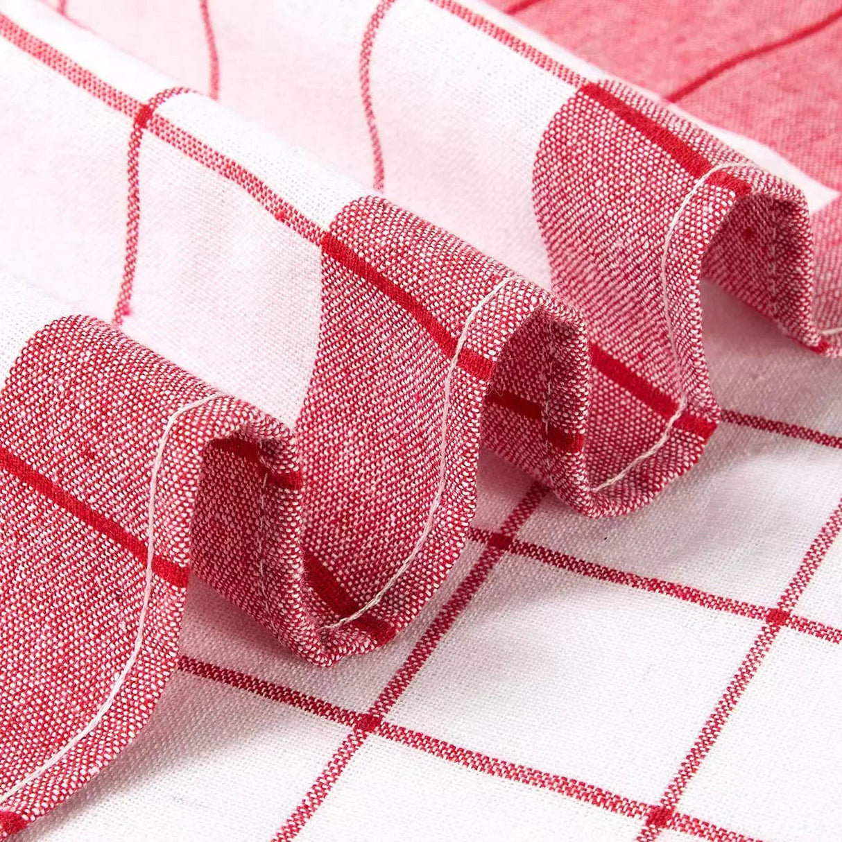 Checkered Kitchen Towels - 100% Cotton, Absorbent & Durable for Cooking - 100 Cotton Kitchen Towels - Hurbane Home