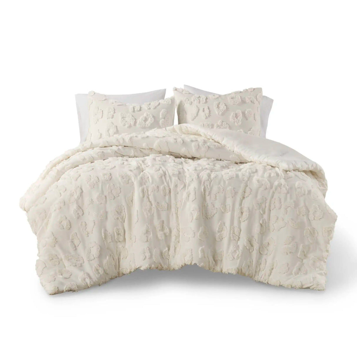Chenille King Comforter - Elegant Gray Puff Quilt for Luxurious Bedding - Puff Quilt Comforter - Hurbane Home