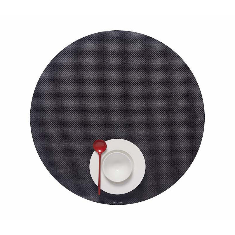 Chilewich Mini Basketweave Round Placemats Set of Four Vinyl