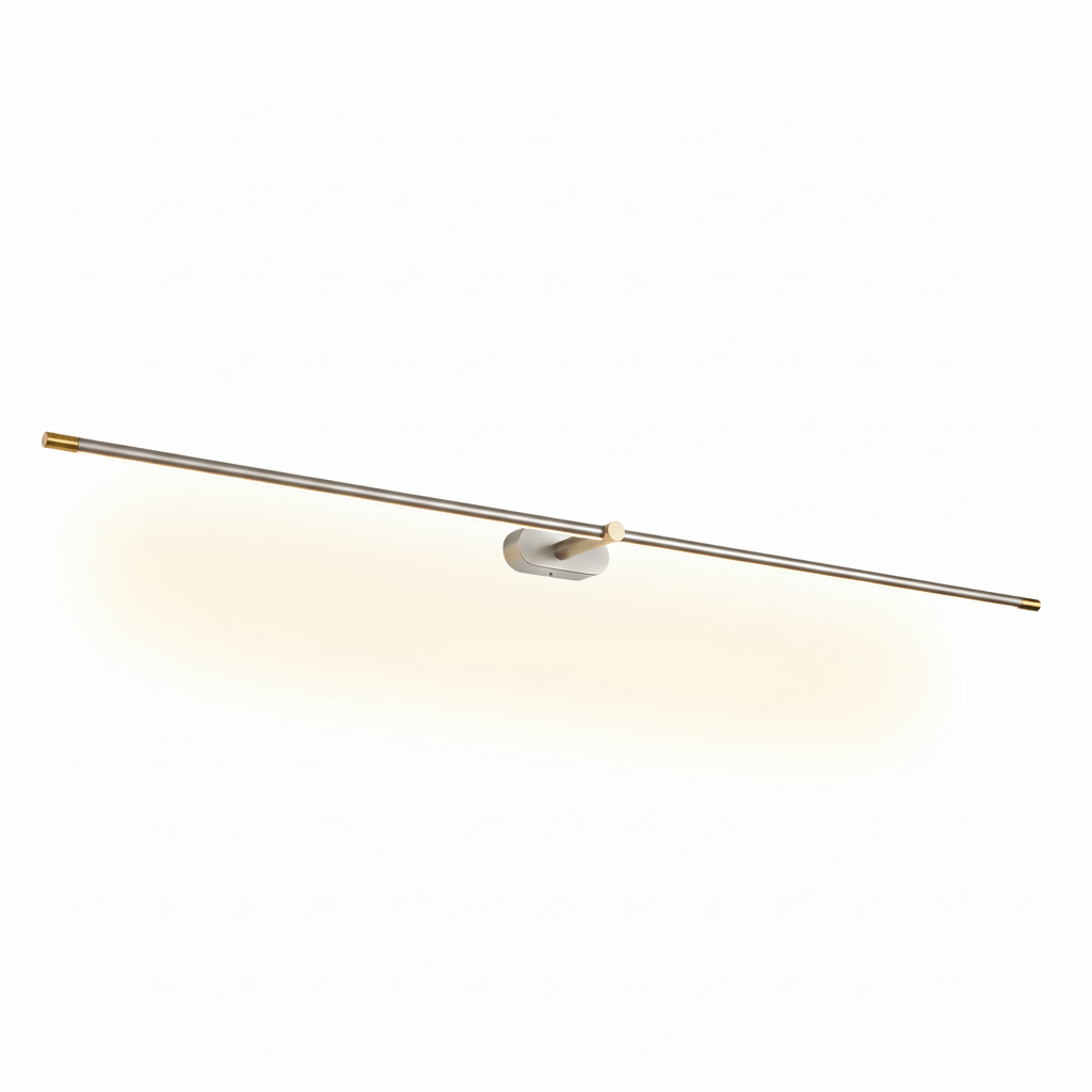 Cordless rechargeable linear LED wall sconce close detail view 68
