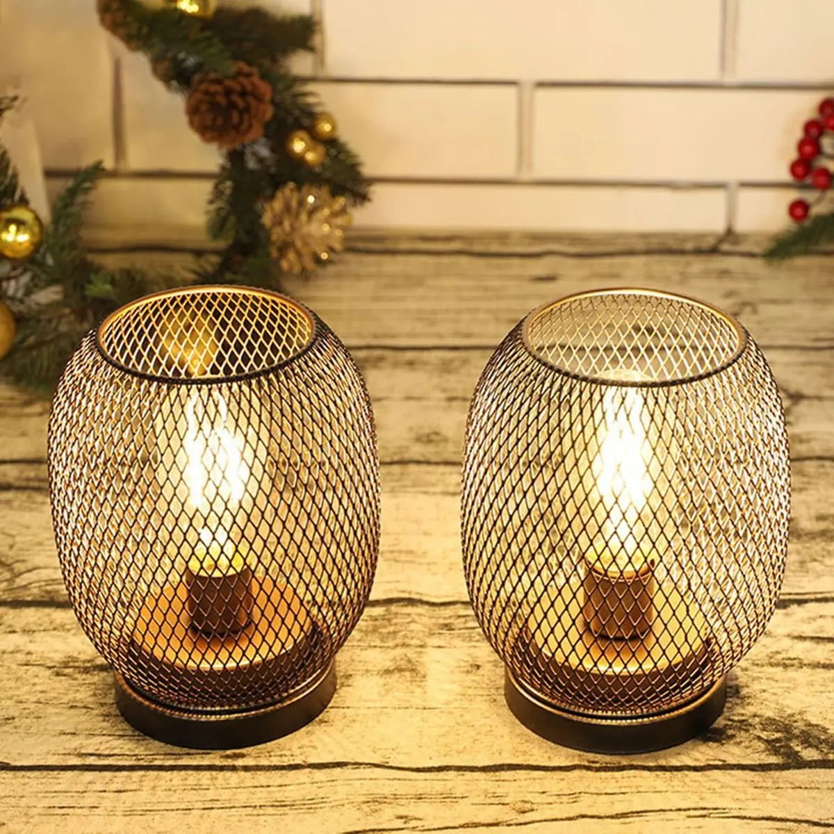 Cordless Table Lamp - Portable Battery Powered Mood Lighting Metal Design - Metal Table Lamp - Hurbane Home