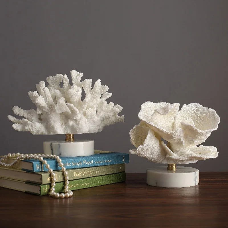 Crystal Flower Vase – Coral Metal Tree with Hollow Glass Base - Hurbane Home