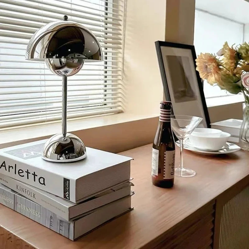 Elenorra Lunada Chrome Table Lamp Touch Dimmable LED 11.8in