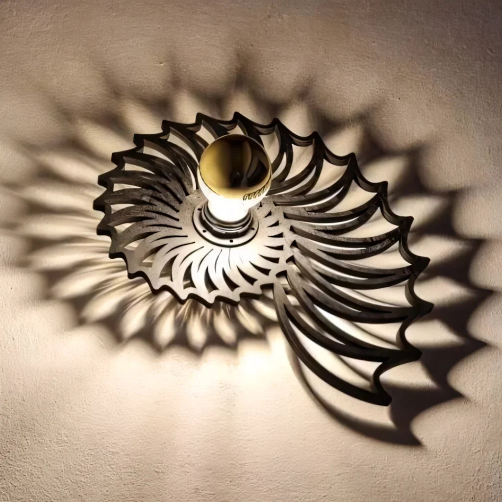 Detail of the shell wall light textured surface